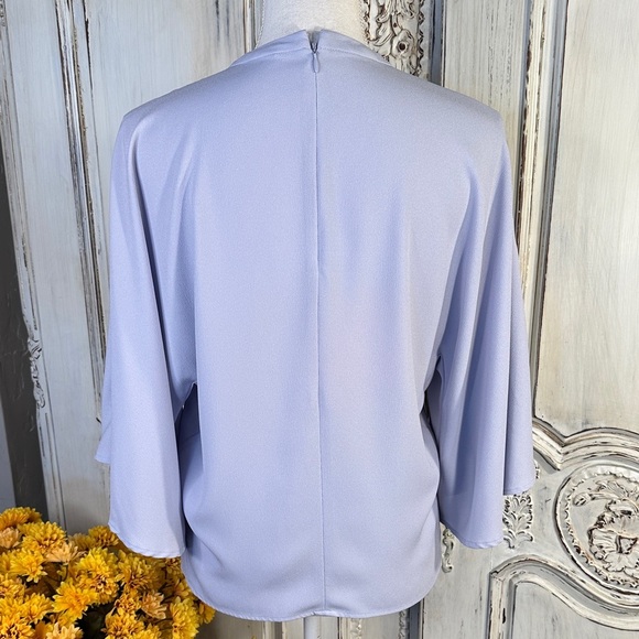 G2000 Periwinkle Blue  Women's Career Top with Bell Sleeves - Picture 9 of 10
